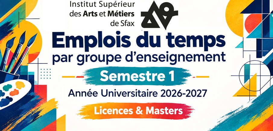 Les emplois par section- Année Universitaire 2026-2027