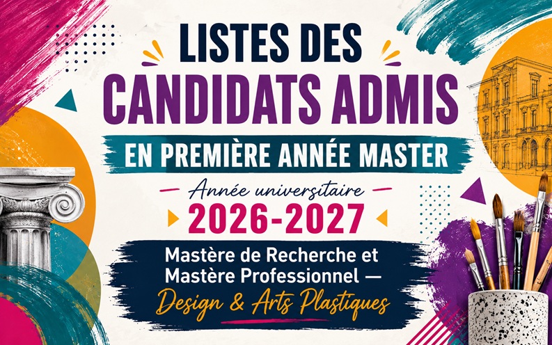 LISTES DES CANDIDATS ADMIS EN 1 ÈRE ANNÉE MASTER Année universitaire 2026-2027