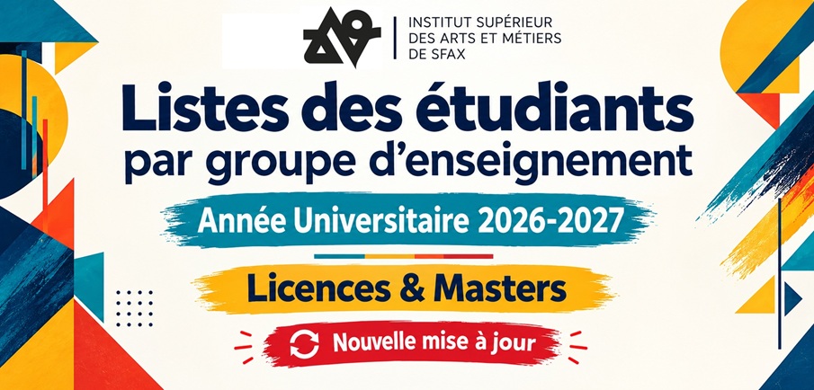 Listes mises à jour des étudiants répartis par groupe d'enseignement — 2026-2027